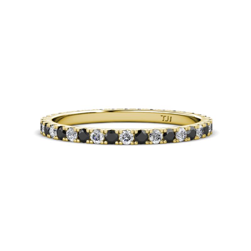 Lara 2.00 mm Black and White Diamond Eternity Band 