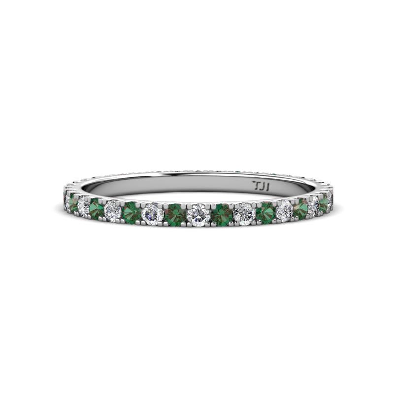 Lara 2.00 mm Diamond and Lab Created Alexandrite Eternity Band 