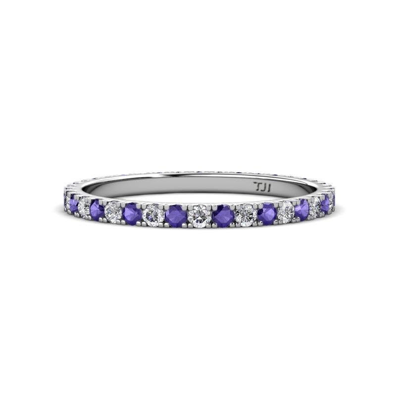 Lara 2.00 mm Iolite and Diamond Eternity Band 