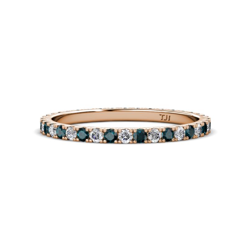Lara 2.00 mm London Blue Topaz and Diamond Eternity Band 