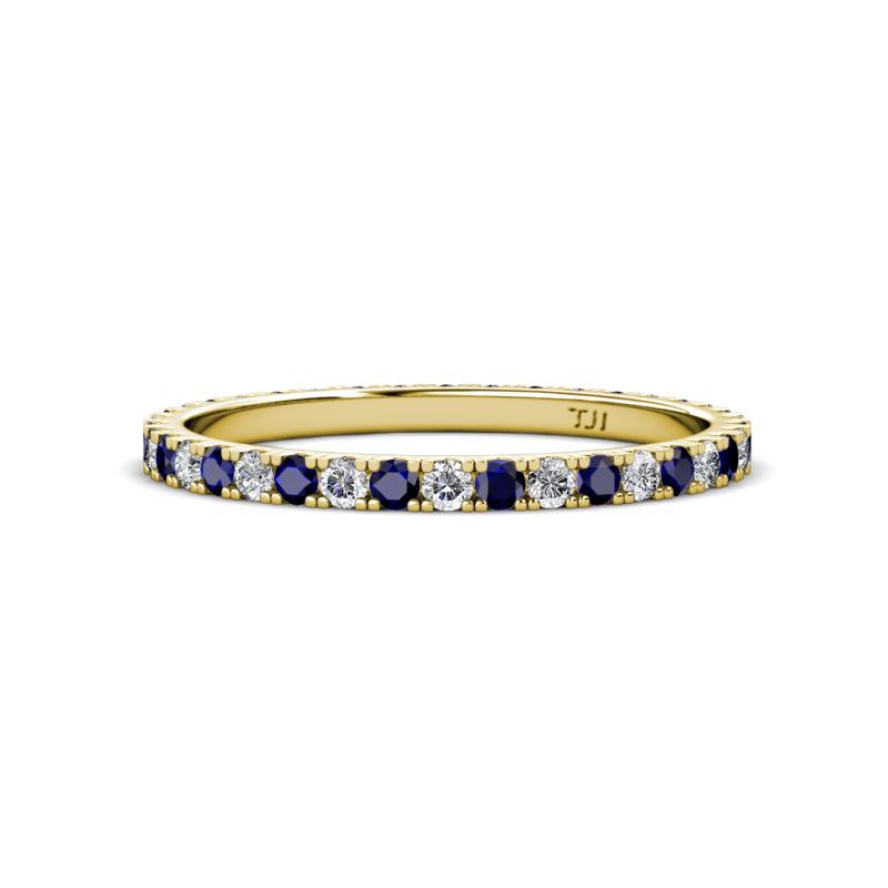 Lara 2.00 mm Blue Sapphire and Lab Grown Diamond Eternity Band 