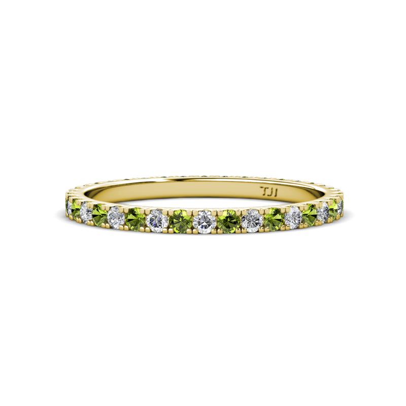 Lara 2.00 mm Peridot and Lab Grown Diamond Eternity Band 