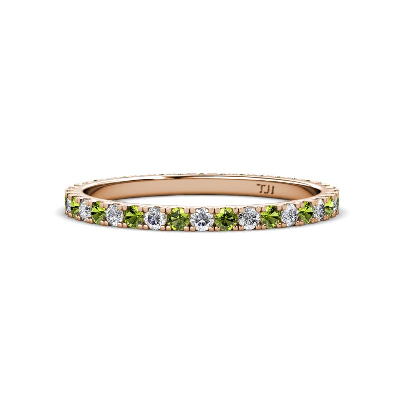 Lara 2.00 mm Peridot and Lab Grown Diamond Eternity Band 