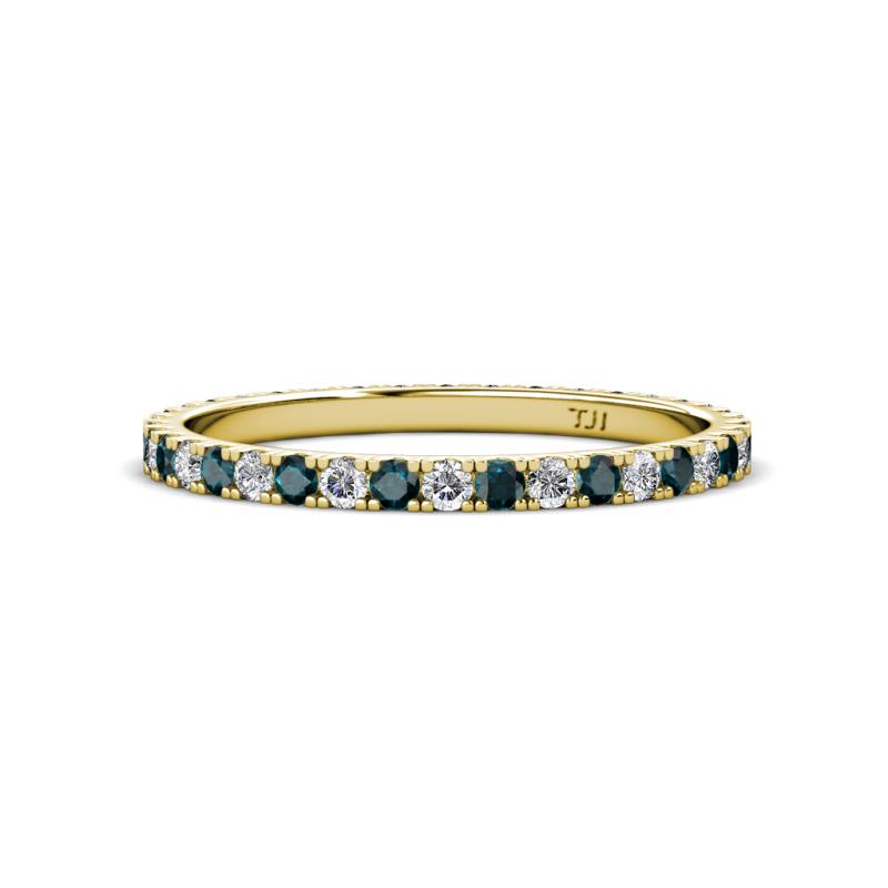 Lara 2.00 mm London Blue Topaz and Lab Grown Diamond Eternity Band 