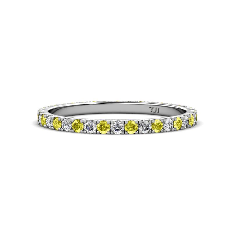 Lara 2.00 mm Yellow Diamond and Lab Grown Diamond Eternity Band 