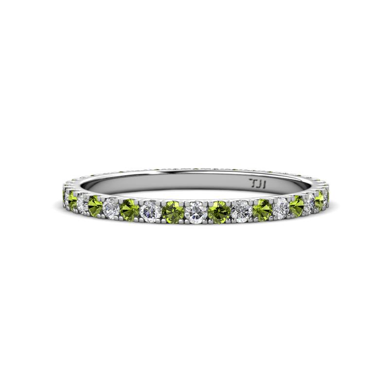 Lara 2.00 mm Peridot and Lab Grown Diamond Eternity Band 