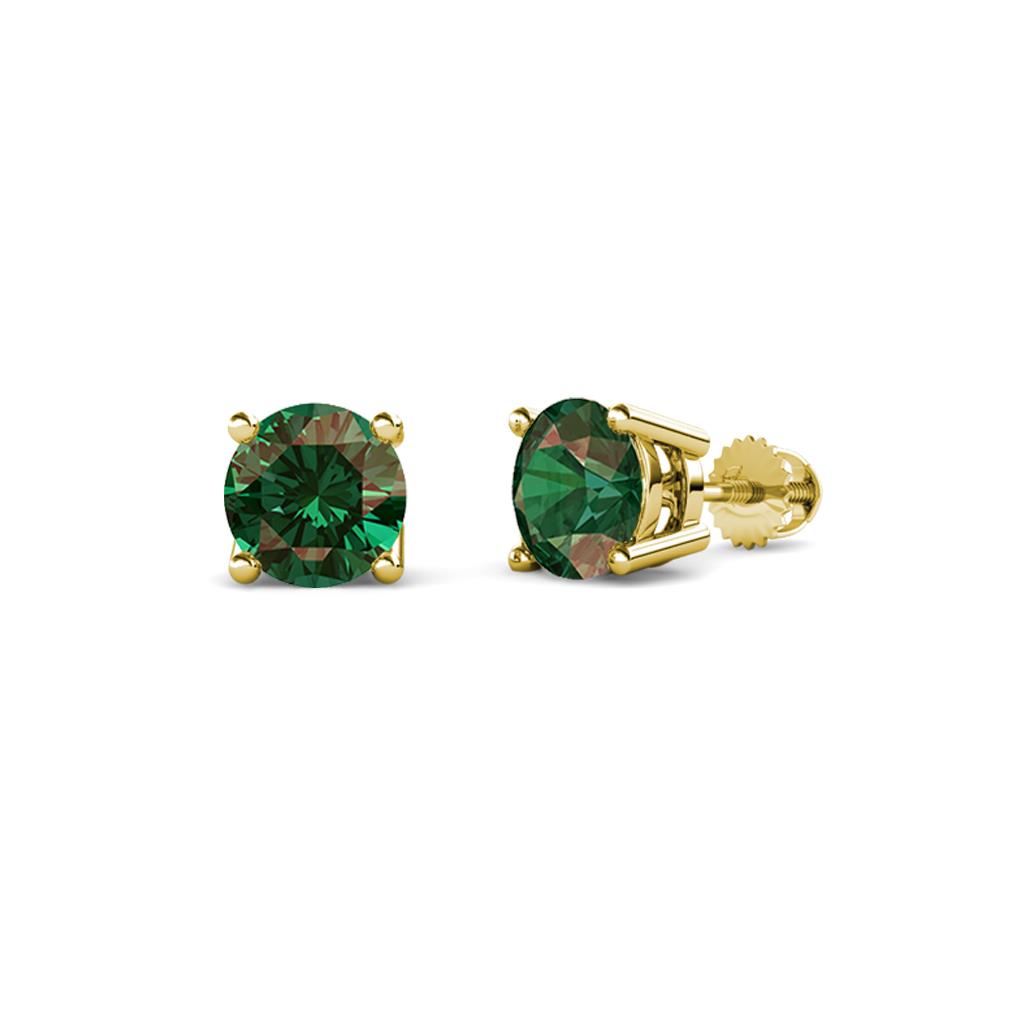 Alina Lab Created Alexandrite (4mm) Solitaire Stud Earrings 