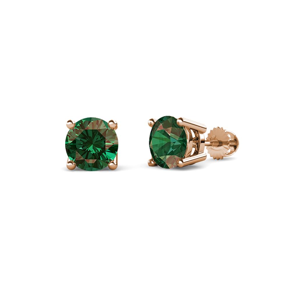 Alina Lab Created Alexandrite (4mm) Solitaire Stud Earrings 