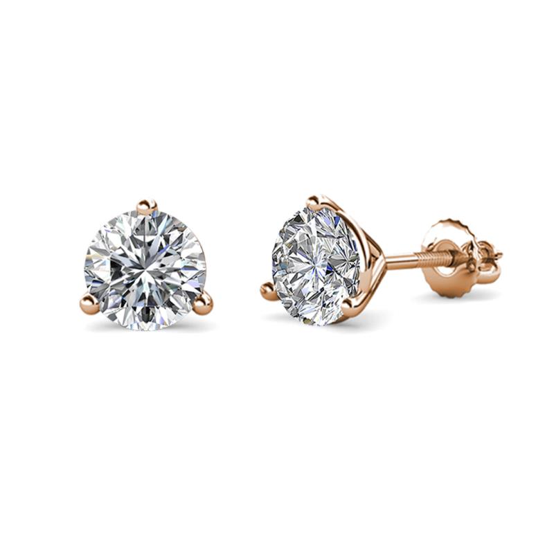 Pema Diamond (5.2mm) Martini Solitaire Stud Earrings 