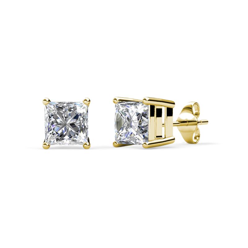 Zoey Petite Princess Cut Diamond (2.75mm) Solitaire Stud Earrings 