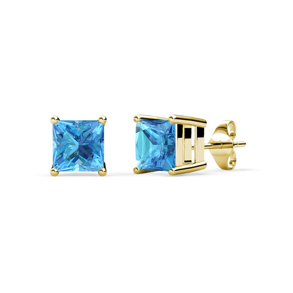 Zoey Blue Topaz (4mm) Solitaire Stud Earrings 