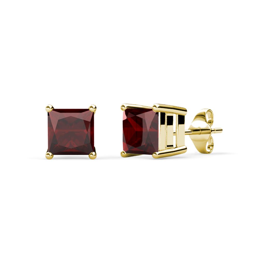 Zoey Red Garnet (4mm) Solitaire Stud Earrings 