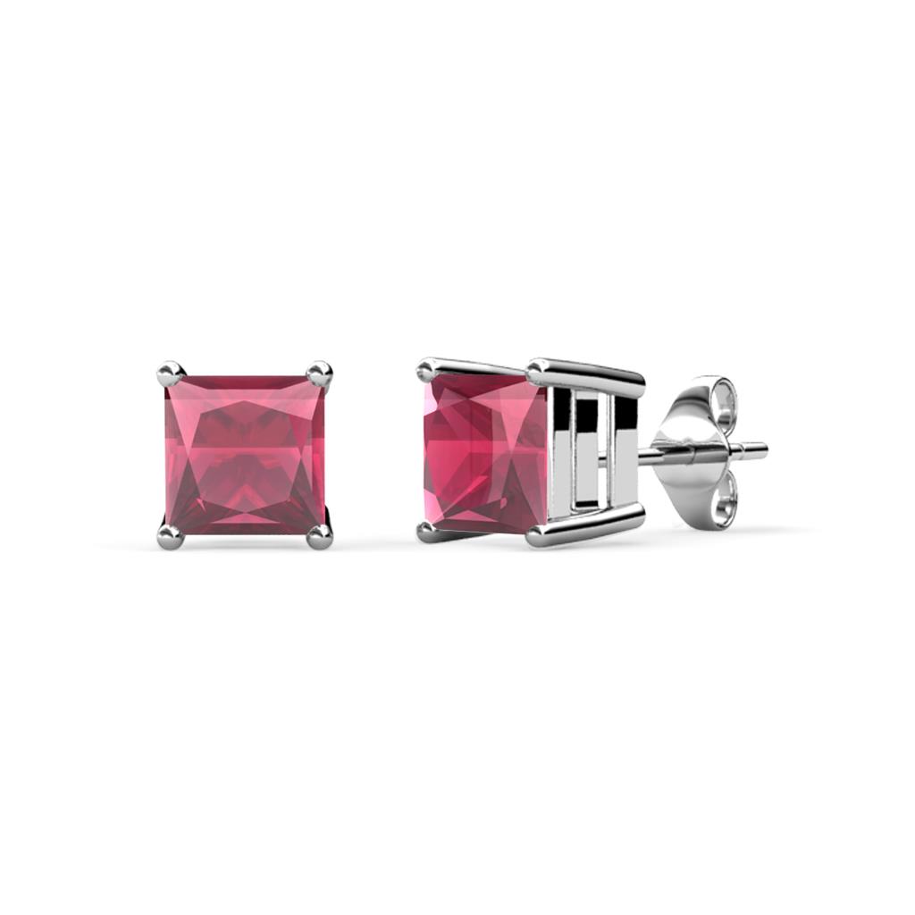 Zoey Rhodolite Garnet (4mm) Solitaire Stud Earrings 
