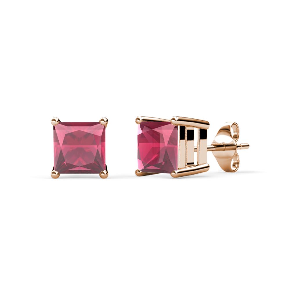 Zoey Rhodolite Garnet (4mm) Solitaire Stud Earrings 