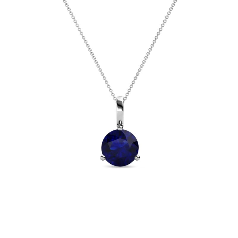 Sheryl 5.00 mm Blue Sapphire Solitaire Pendant 
