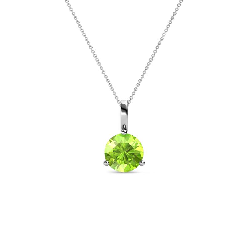 Sheryl 5.00 mm Peridot Solitaire Pendant 