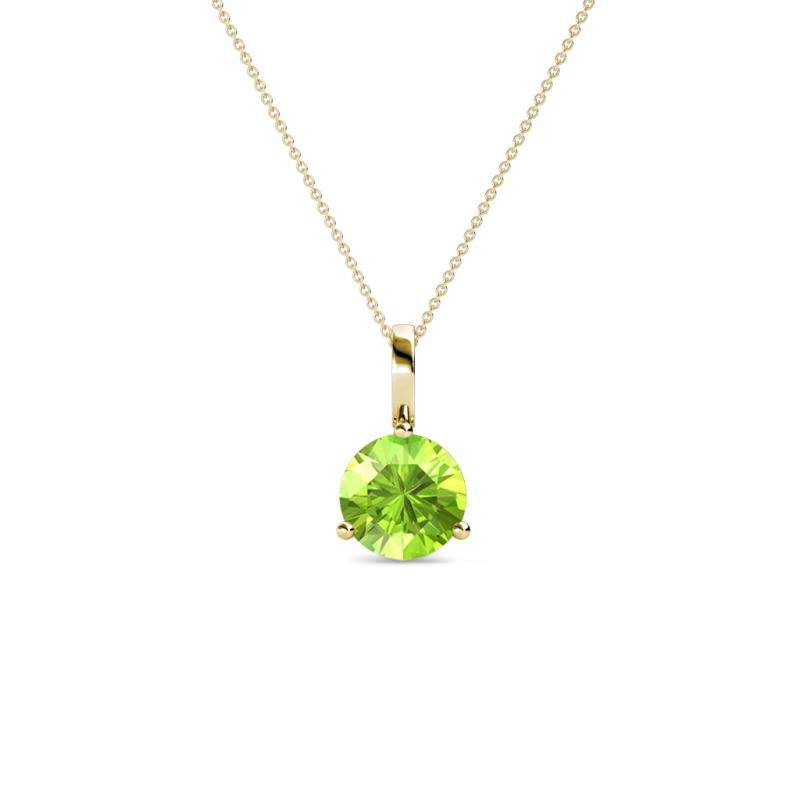 Sheryl 5.00 mm Peridot Solitaire Pendant 