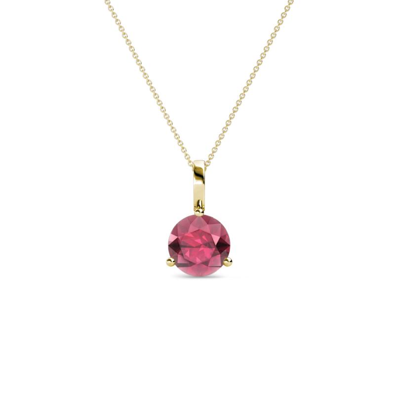 Sheryl 5.00 mm Rhodolite Garnet Solitaire Pendant 