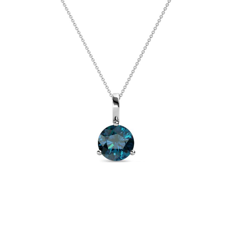Sheryl 5.00 mm Blue Diamond Solitaire Pendant 