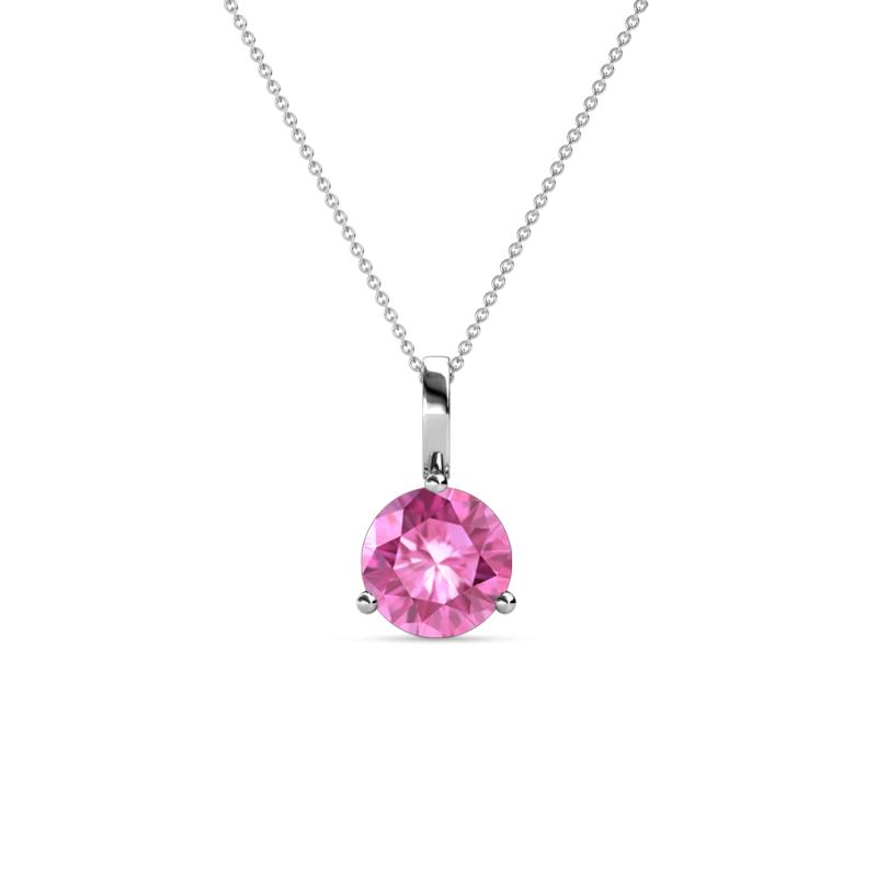 Sheryl 5.80 mm Pink Sapphire Solitaire Pendant 