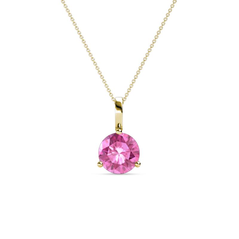 Sheryl 5.80 mm Pink Sapphire Solitaire Pendant 