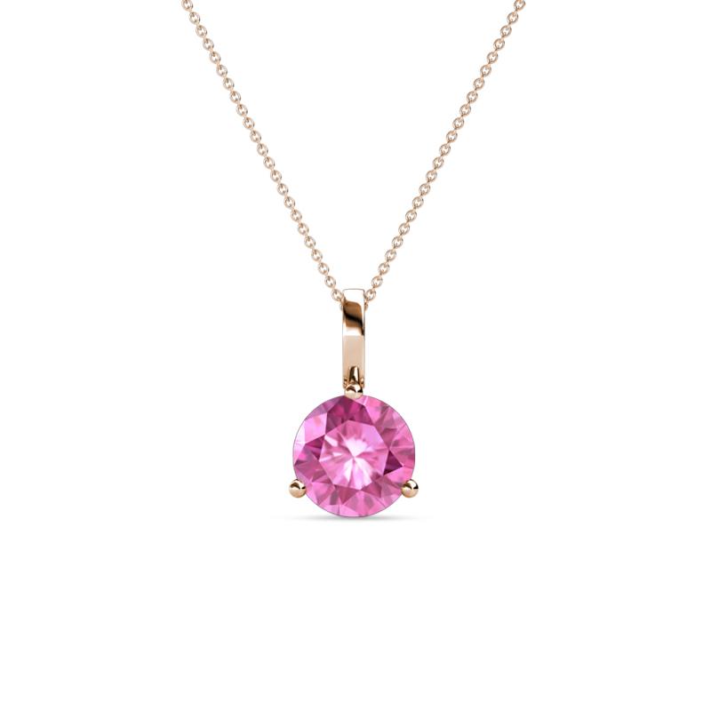 Sheryl 5.80 mm Pink Sapphire Solitaire Pendant 