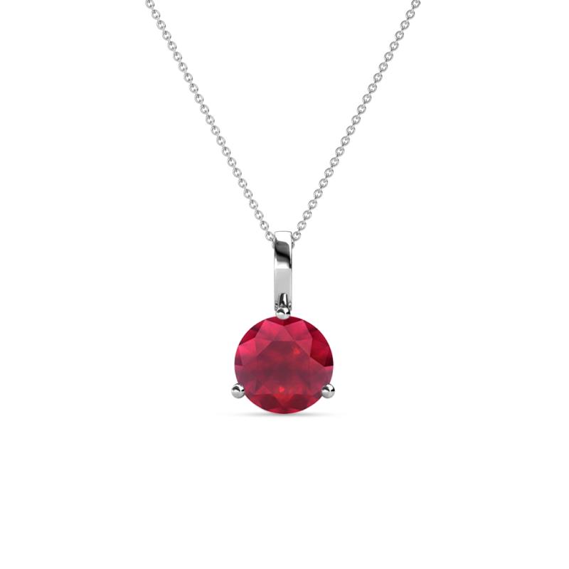 Sheryl 5.80 mm Ruby Solitaire Pendant 