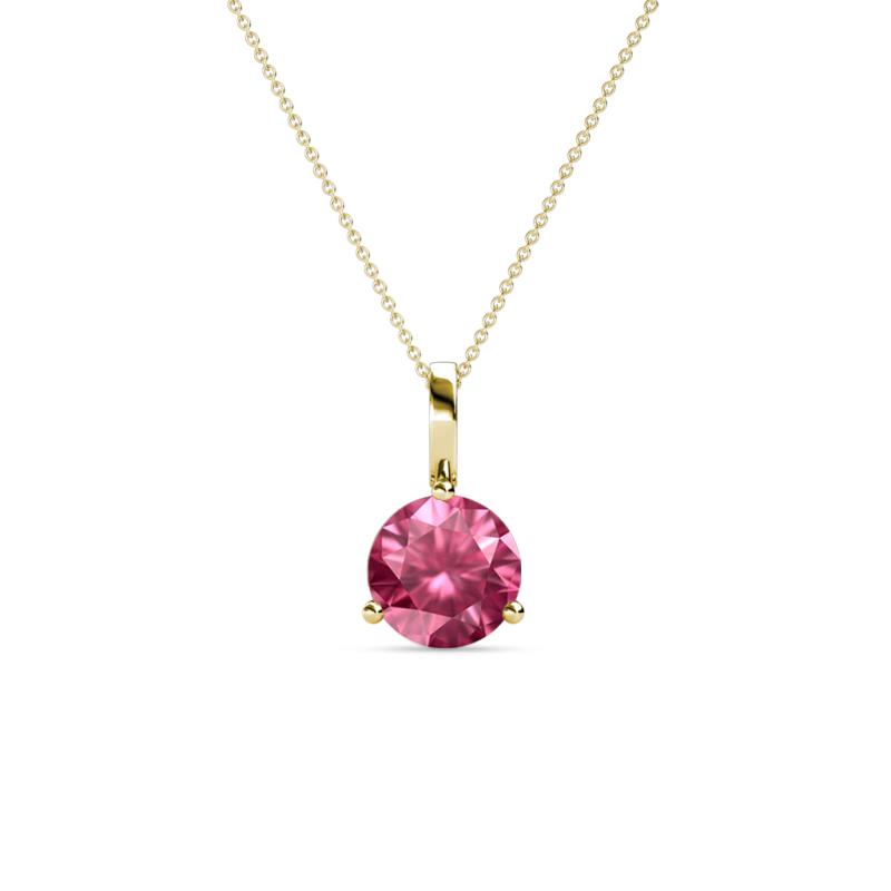 Sheryl 5.80 mm Pink Tourmaline Solitaire Pendant 