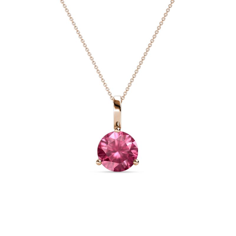 Sheryl 5.80 mm Pink Tourmaline Solitaire Pendant 