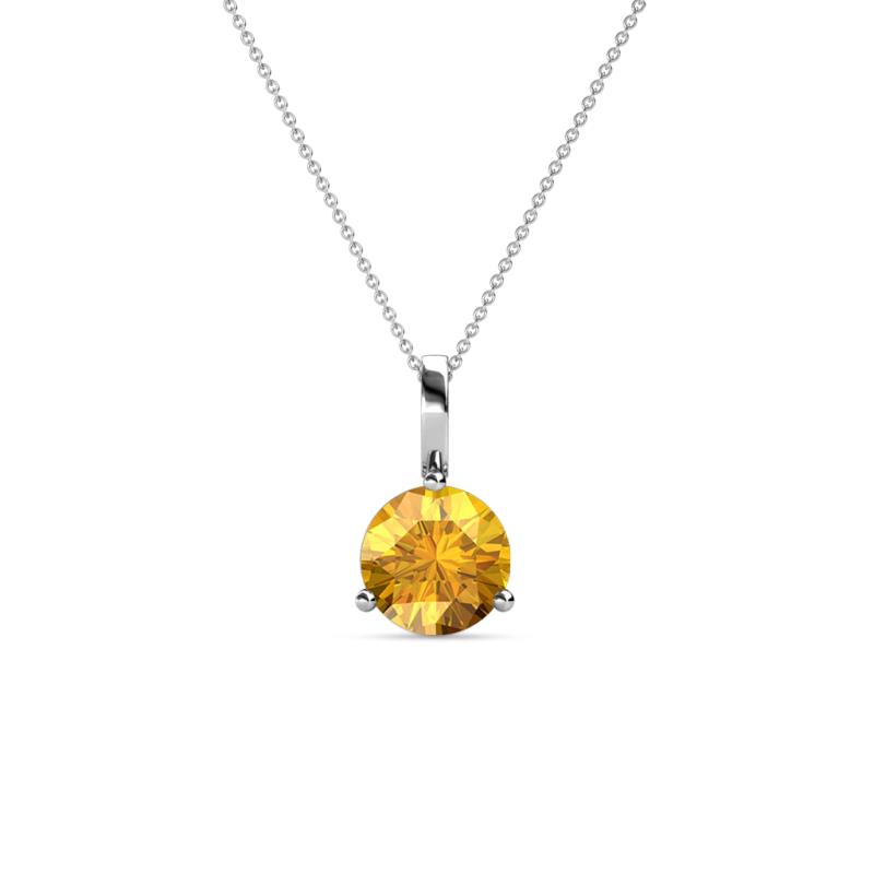 Sheryl 5.80 mm Citrine Solitaire Pendant 