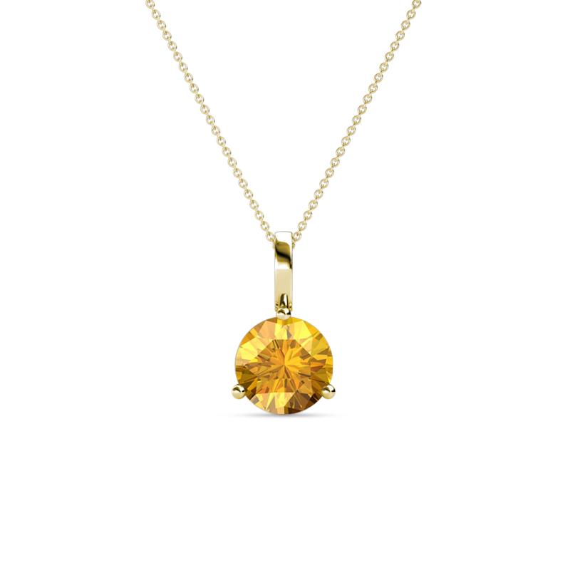 Sheryl 5.80 mm Citrine Solitaire Pendant 