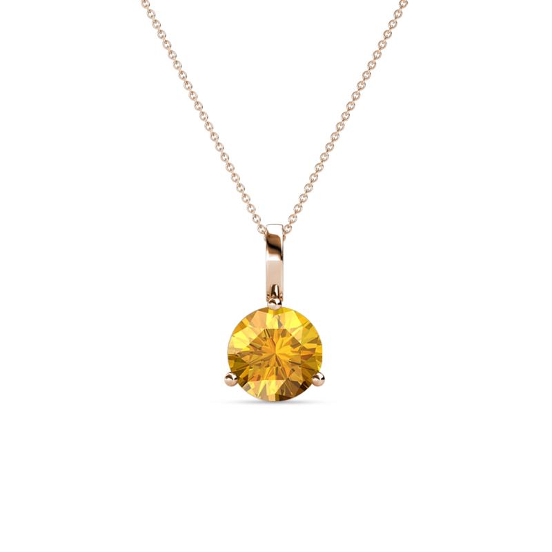 Sheryl 5.80 mm Citrine Solitaire Pendant 