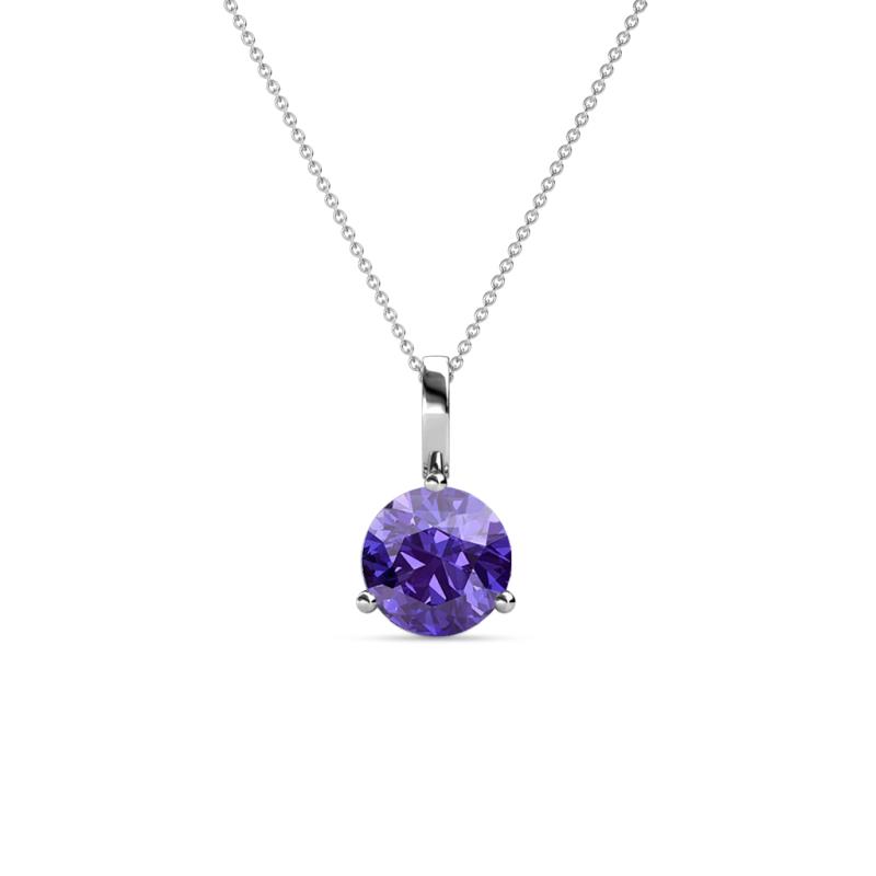Sheryl 5.80 mm Iolite Solitaire Pendant 