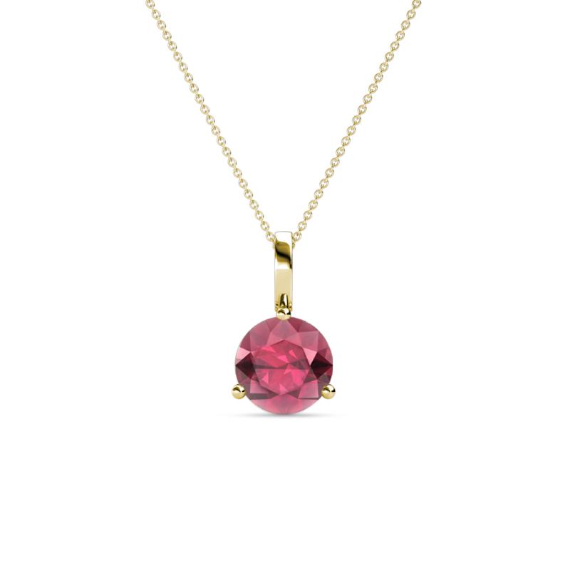 Sheryl 5.80 mm Rhodolite Garnet Solitaire Pendant 