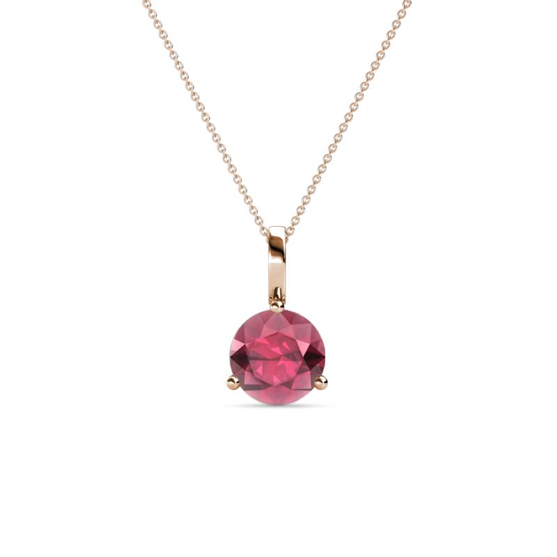 Sheryl 5.80 mm Rhodolite Garnet Solitaire Pendant 