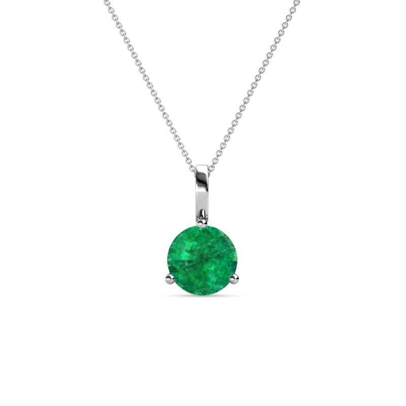 Sheryl 5.80 mm Emerald Solitaire Pendant 