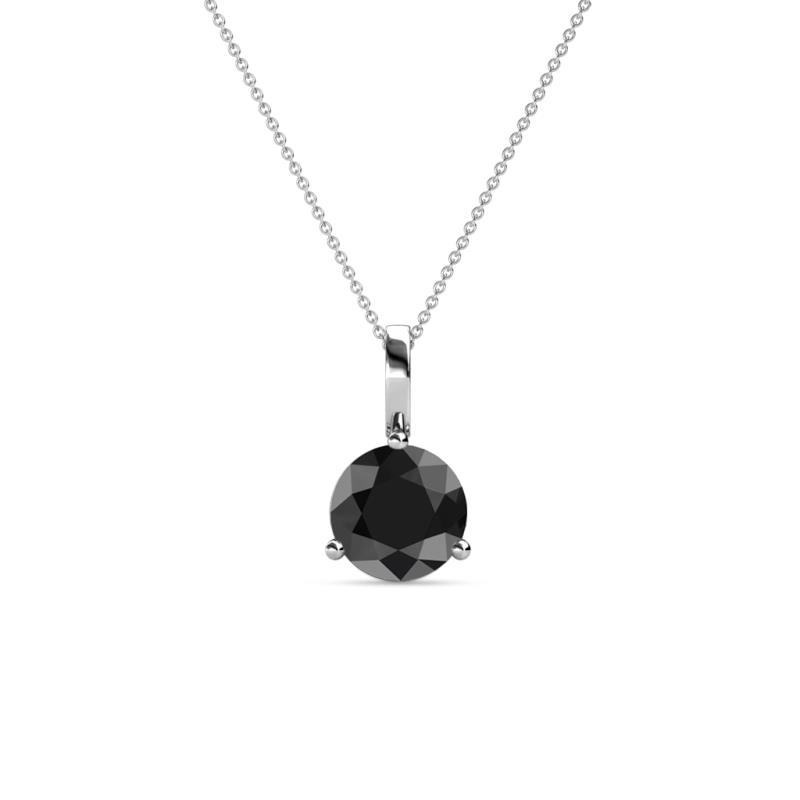 Sheryl 5.80 mm Black Diamond Solitaire Pendant 