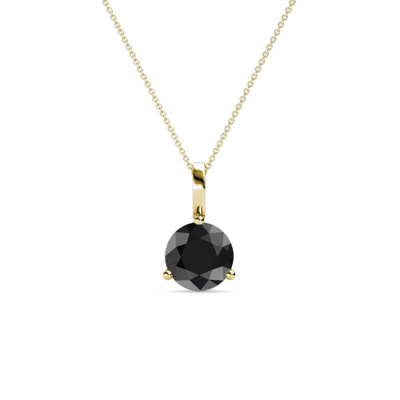 Sheryl 5.80 mm Black Diamond Solitaire Pendant 