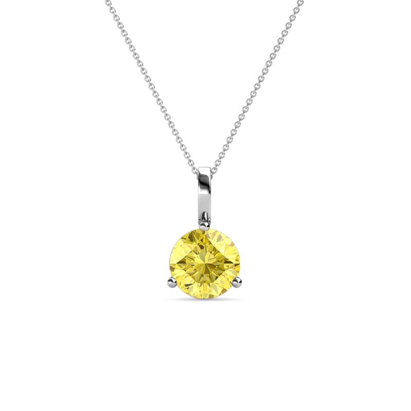Sheryl 5.80 mm Yellow Sapphire Solitaire Pendant 