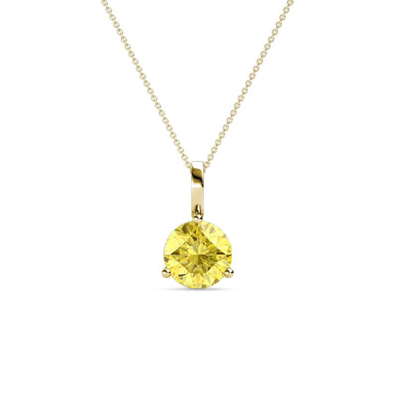 Sheryl 5.80 mm Yellow Sapphire Solitaire Pendant 