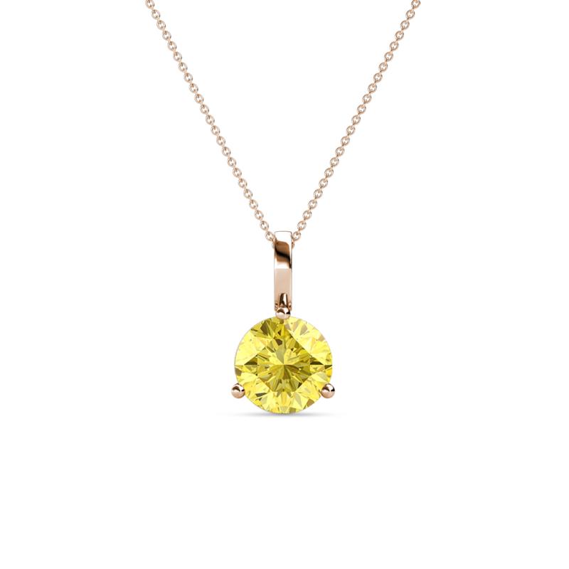 Sheryl 5.80 mm Yellow Sapphire Solitaire Pendant 