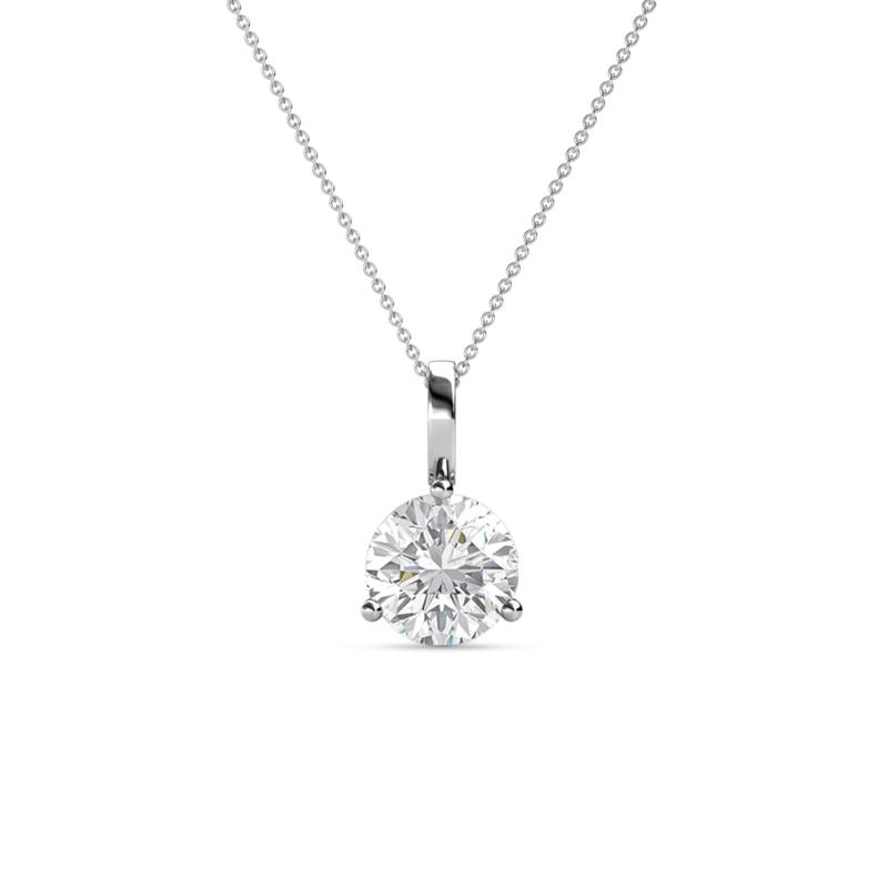 Sheryl 5.80 mm White Sapphire Solitaire Pendant 