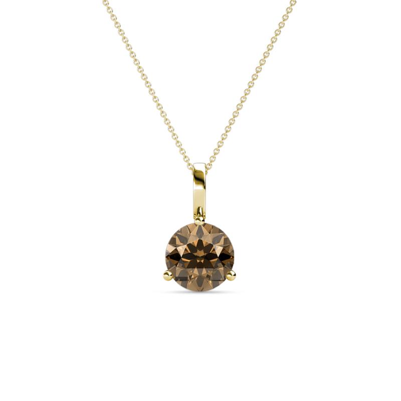 Sheryl 5.80 mm Smoky Quartz Solitaire Pendant 