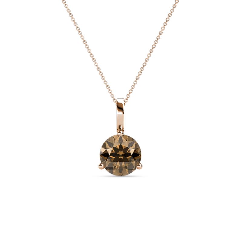 Sheryl 5.80 mm Smoky Quartz Solitaire Pendant 