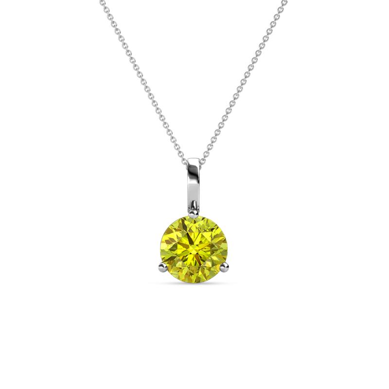 Sheryl 5.80 mm Yellow Diamond Solitaire Pendant 