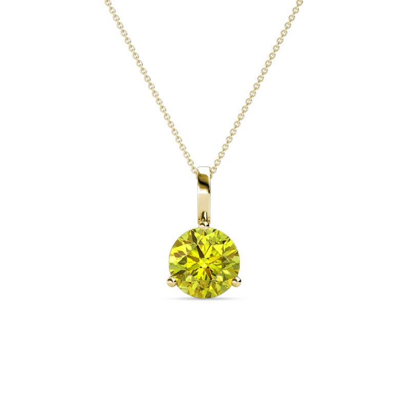 Sheryl 5.80 mm Yellow Diamond Solitaire Pendant 