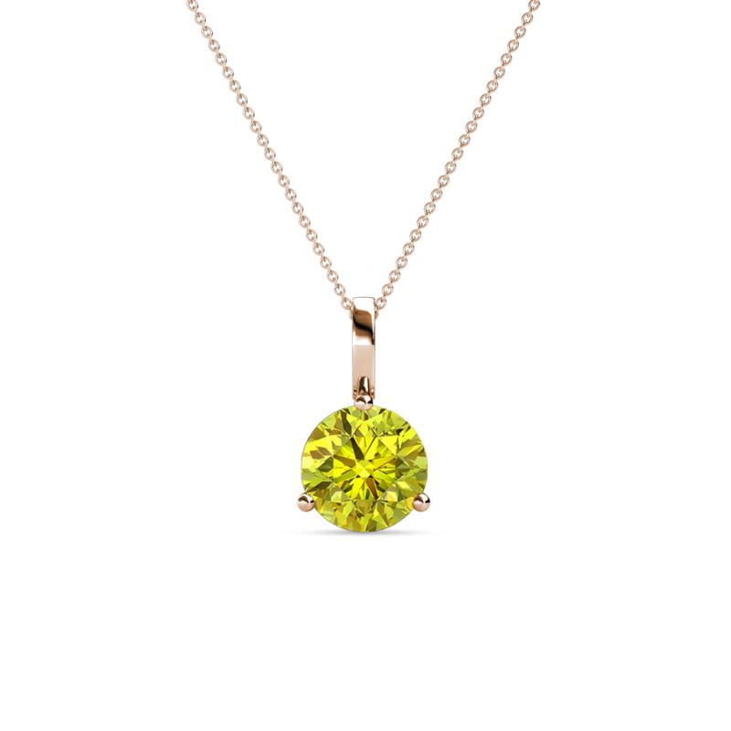 Sheryl 5.80 mm Yellow Diamond Solitaire Pendant 