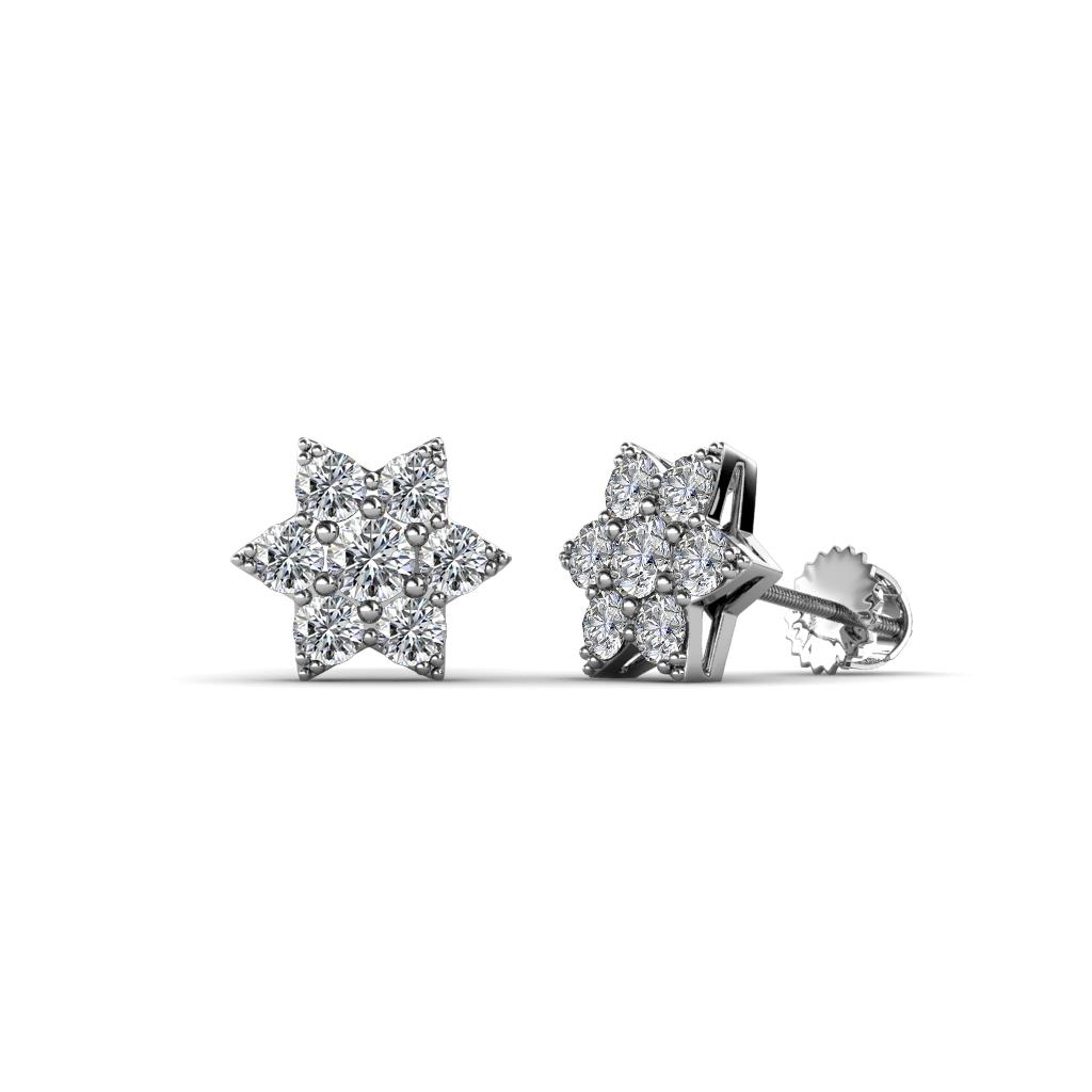 Amora Lab Grown Diamond Flower Earrings 