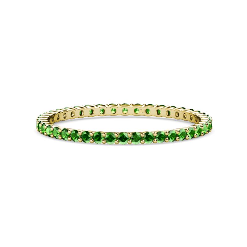 Joyce 1.50 mm Green Garnet Eternity Band 