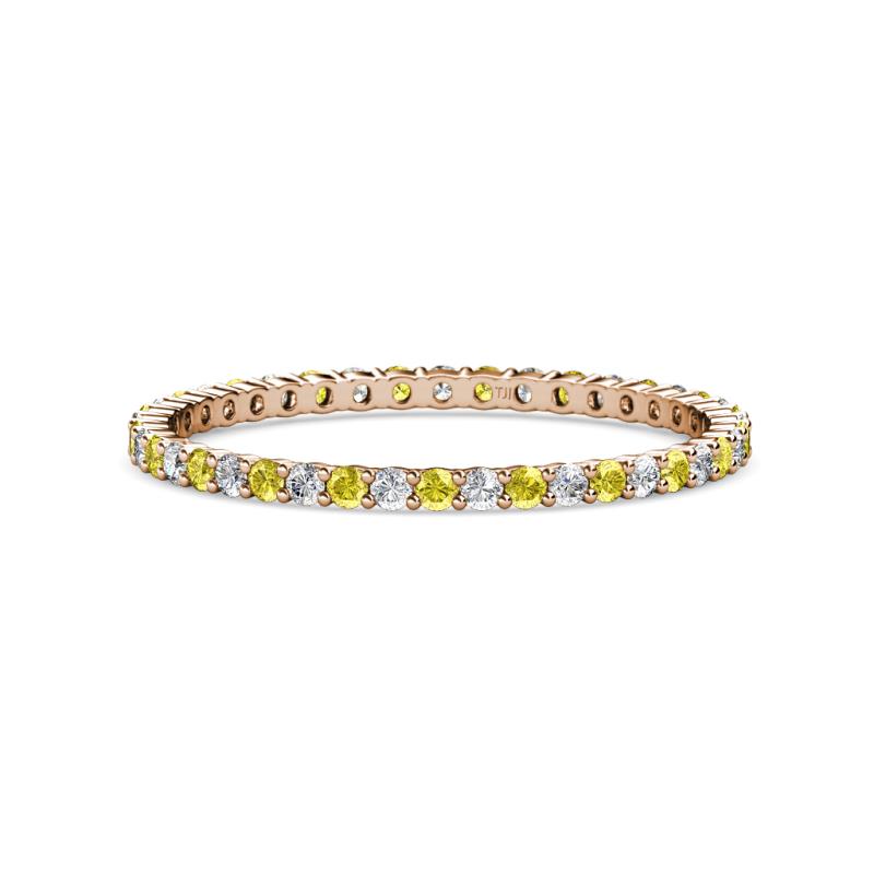 Joyce 1.50 mm Yellow Sapphire and Diamond Eternity Band 